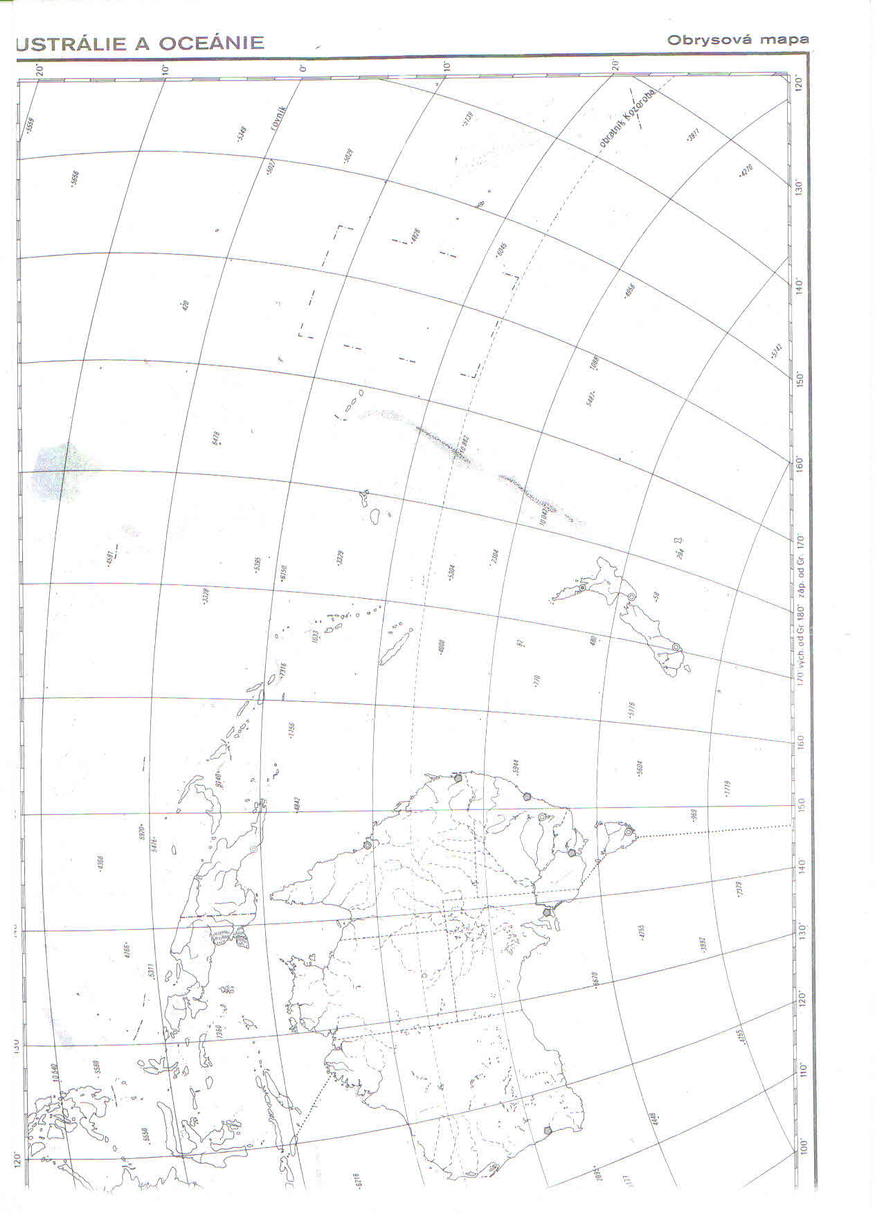 slepá mapa austrálie a oceánie Jan Zimmermann   Studijní materiály a sdílené soubory slepá mapa austrálie a oceánie